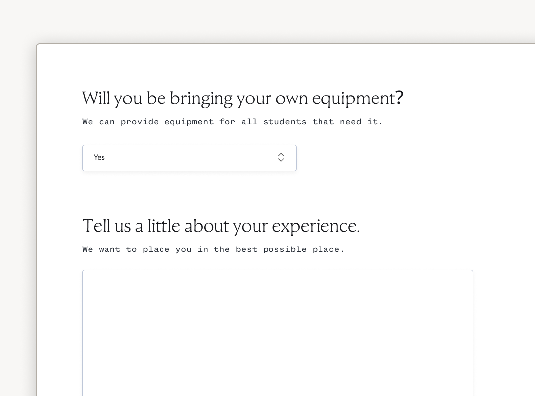 Custom Forms